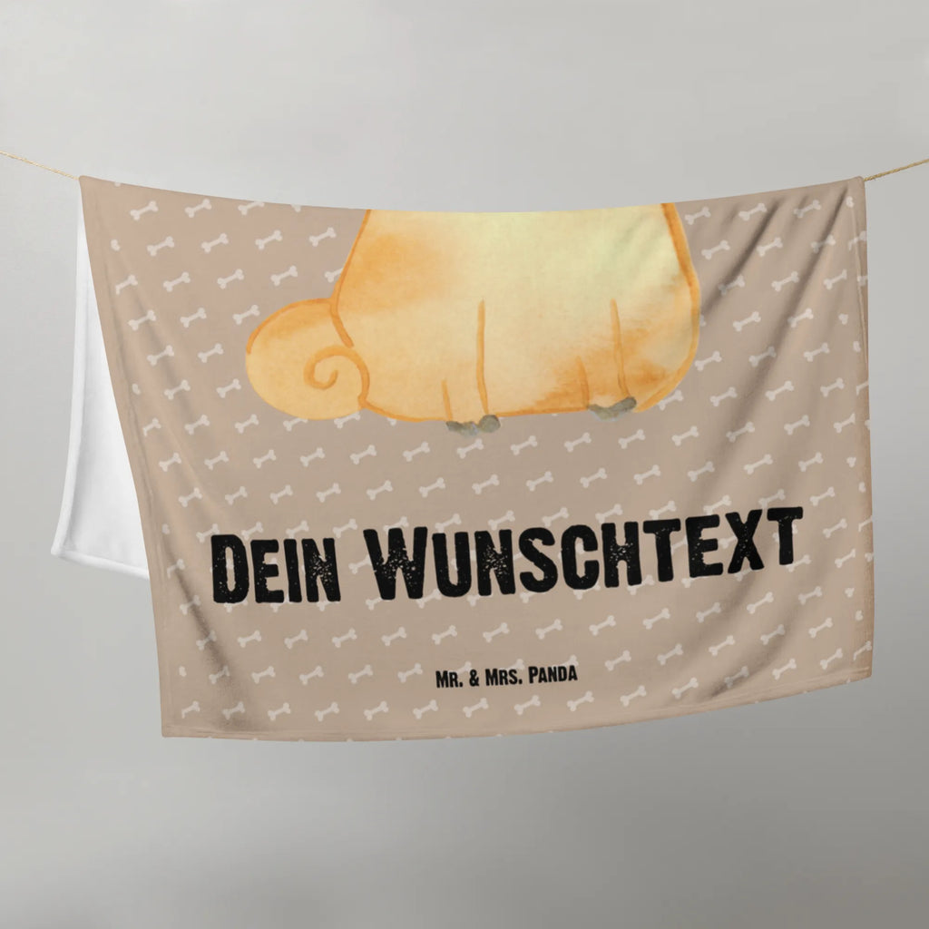 Kocyk dla niemowląt z imieniem mops korona Pies, motyw psa, zwierzę domowe, rasa psa, miłośnik zwierząt, właściciel psa, powiedzenia