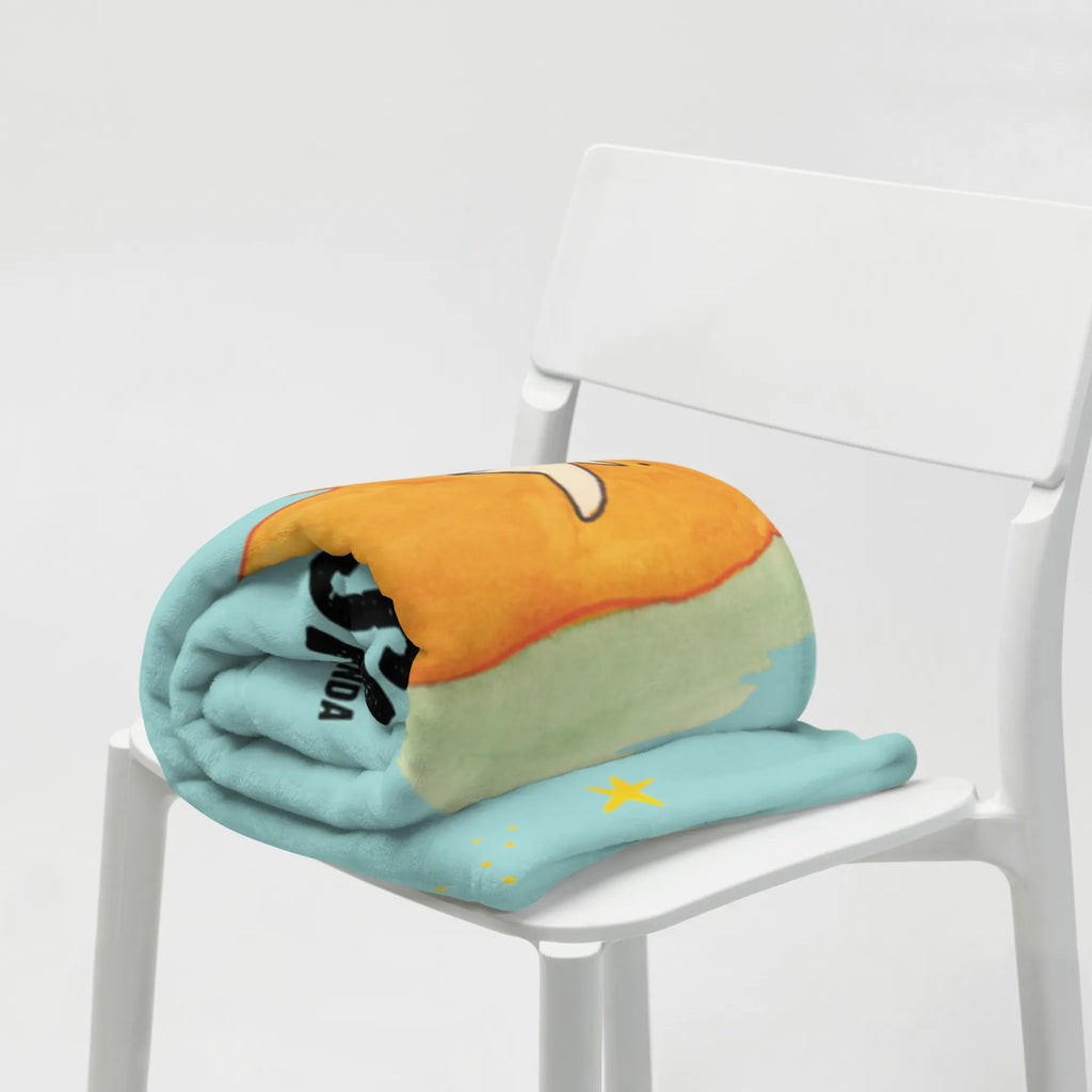 Baby blanket with name Fox Stars fox, foxes, forest wildlife, clever as a fox, animal lover, Saying beautiful, words of consolation, Saying positive, Romance, Always Look on the Bright Side of Life, Fox