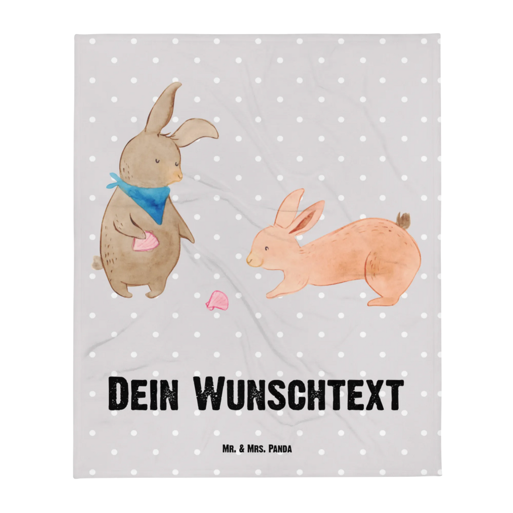 Baby blanket with name Bunnies with seashell Babdyecke personalisiert, Babygeschenk mit Namen, Babygeschenk personalisiet, Krabbeldecke mit Namen, Babydecke mit Namen, Babydecke bedrucken, Krabbeldecke personalisiert, Familie, Vatertag, Muttertag, Bruder, Schwester, Mama, Papa, Oma, Opa, Hasen, BFF, Meer, best friends, Freundinnen, beste Freundin, Freundin, Muscheln, Muscheln sammeln