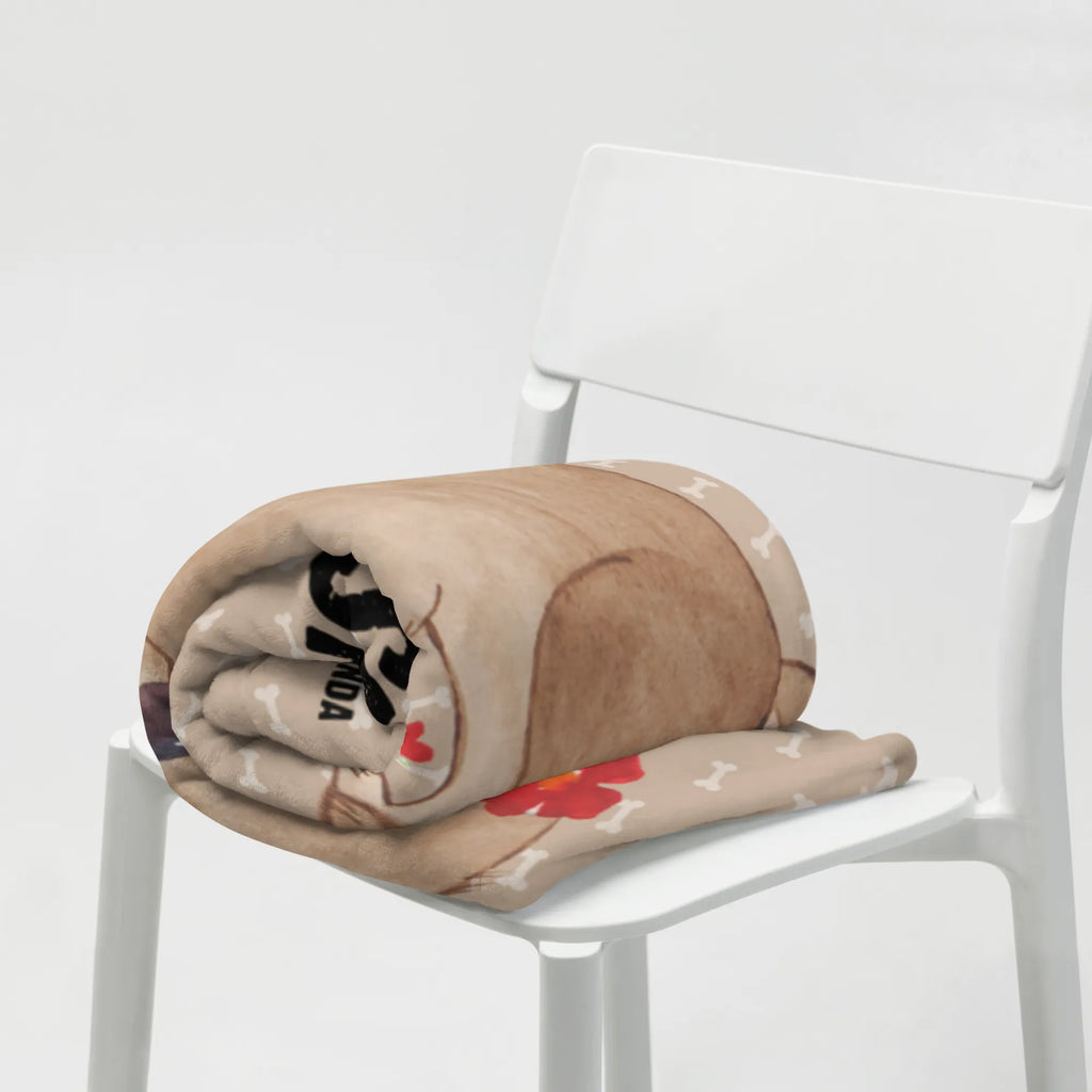 Kocyk dla niemowląt z imieniem pies Dama Pies, motyw psa, zwierzę domowe, rasa psa, miłośnik zwierząt, właściciel psa, powiedzenia