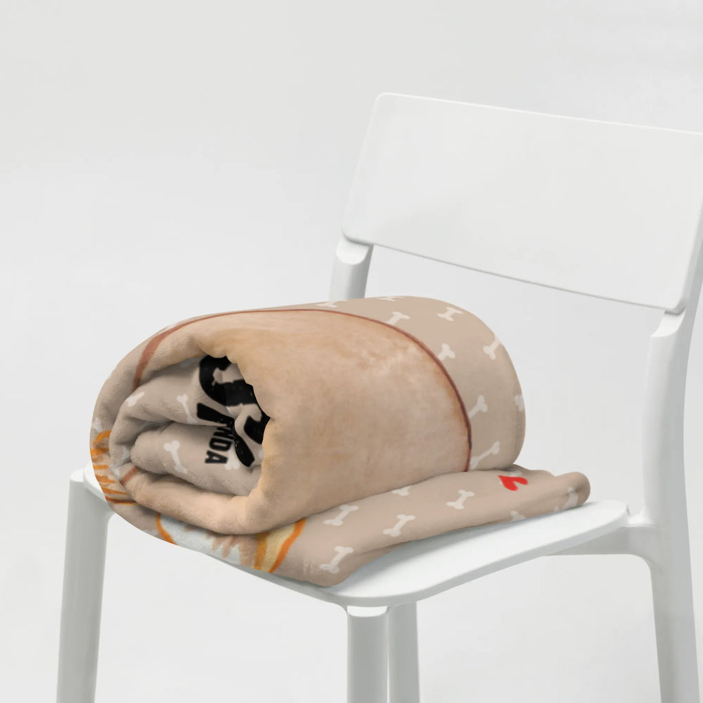 Kocyk dla niemowląt z imieniem Pies szczęście Pies, motyw psa, zwierzę domowe, rasa psa, miłośnik zwierząt, właściciel psa, powiedzenia