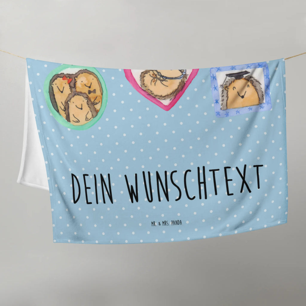 Kocyk dla niemowląt z imieniem Rodzina jeży Babygeschenk personalisiet, Babdyecke personalisiert, Babydecke bedrucken, Krabbeldecke personalisiert, Babygeschenk mit Namen, Babydecke mit Namen, Krabbeldecke mit Namen, Familie, Vatertag, Muttertag, Bruder, Schwester, Mama, Papa, Oma, Opa, Zusammenhalt, Bilder, Liebe, Glück, Igel