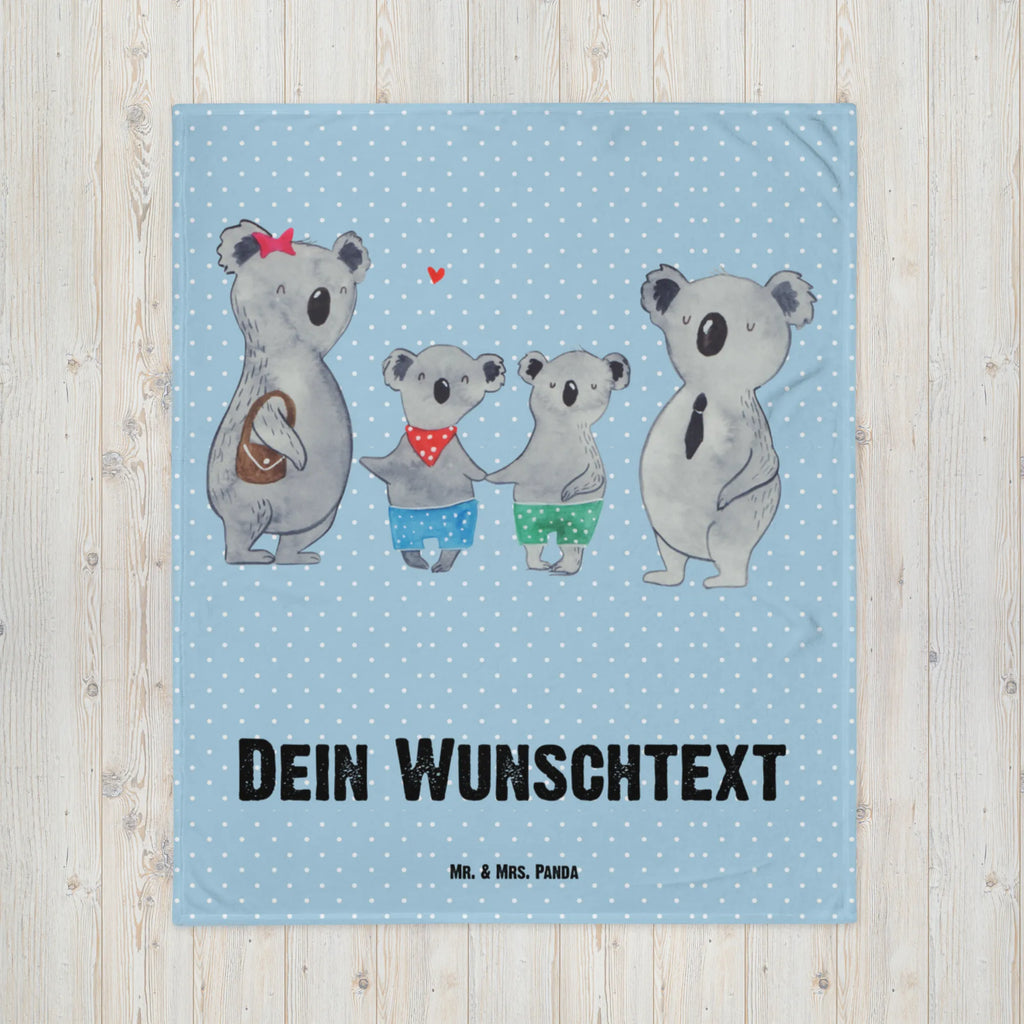 Baby blanket with name Koala family with two kids Babygeschenk personalisiet, Krabbeldecke personalisiert, Babdyecke personalisiert, Babygeschenk mit Namen, Babydecke bedrucken, Krabbeldecke mit Namen, Babydecke mit Namen, Familie, Vatertag, Muttertag, Bruder, Schwester, Mama, Papa, Oma, Opa, beste Familie, Lieblingsfamilie, Koala, Familienzeit, Koalafamilie, Familienleben, Koalabär