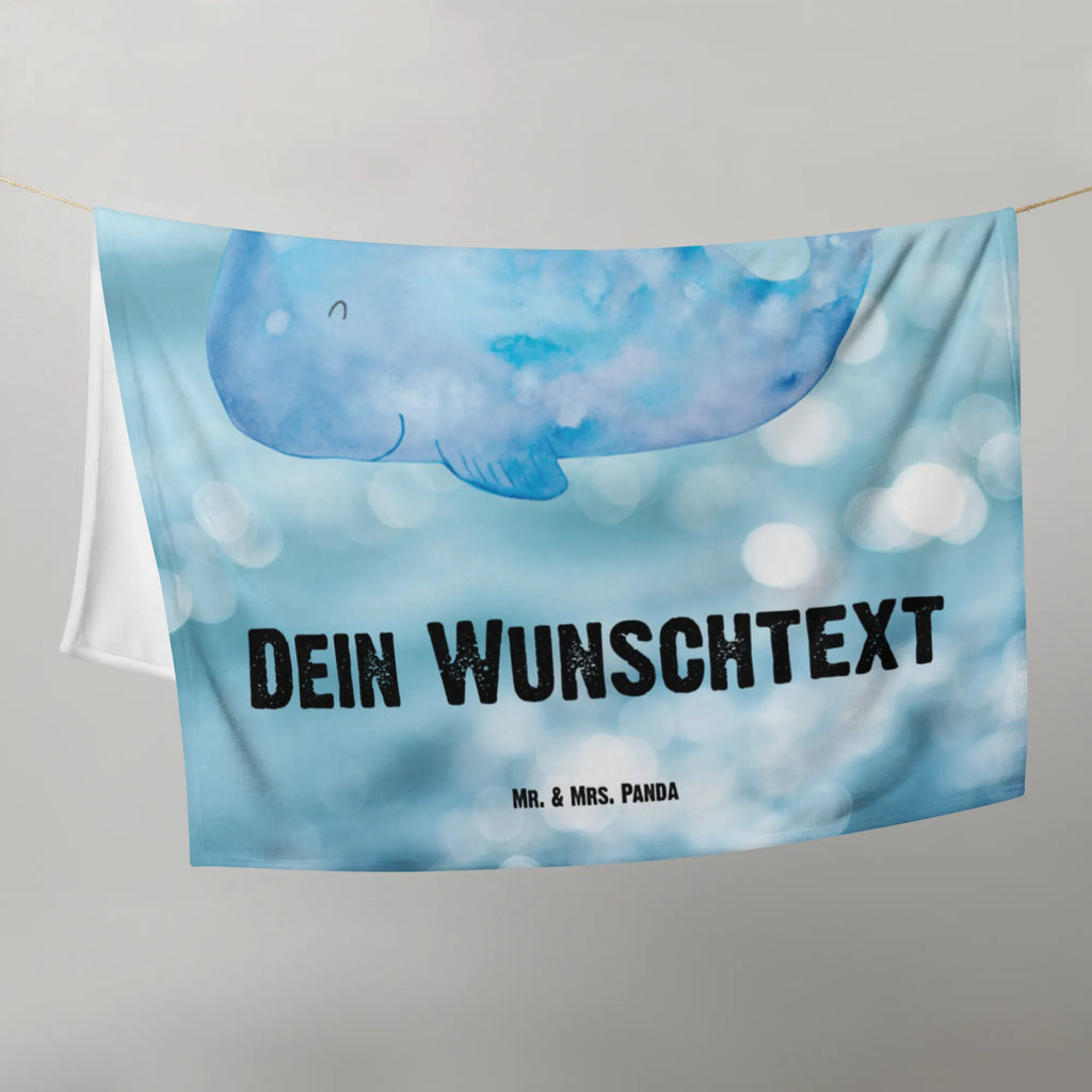 Kocyk dla niemowląt z imieniem wieloryb konfetti Zwierzeta morskie, Morze, Wakacje