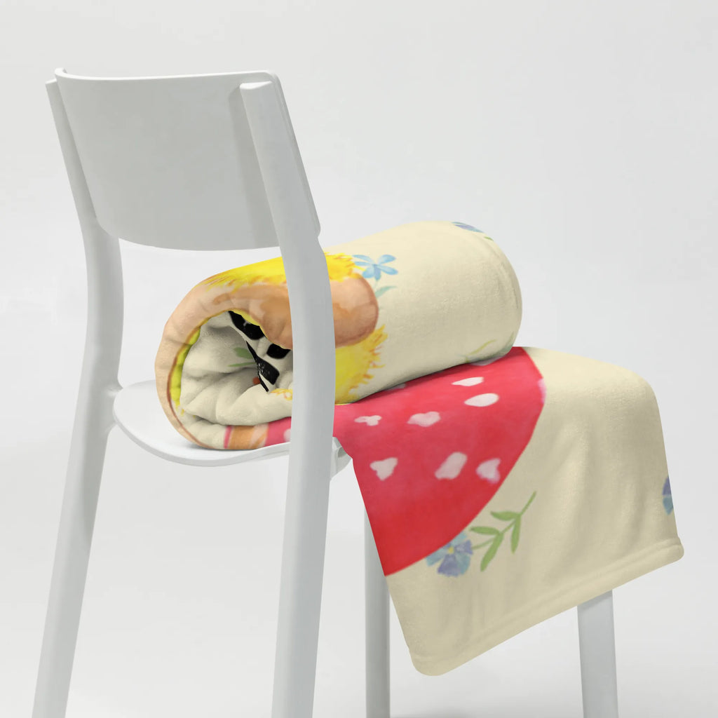 Kocyk dla niemowląt z imieniem pisklę muchomor czerwony Wielkanoc, zajączek wielkanocny, prezenty wielkanocne, gniazdo wielkanocne, dekoracje wielkanocne, prezenty na Wielkanoc, prezent wielkanocny, prezenty wielkanocne dla dzieci, Wielkanoc dla dzieci