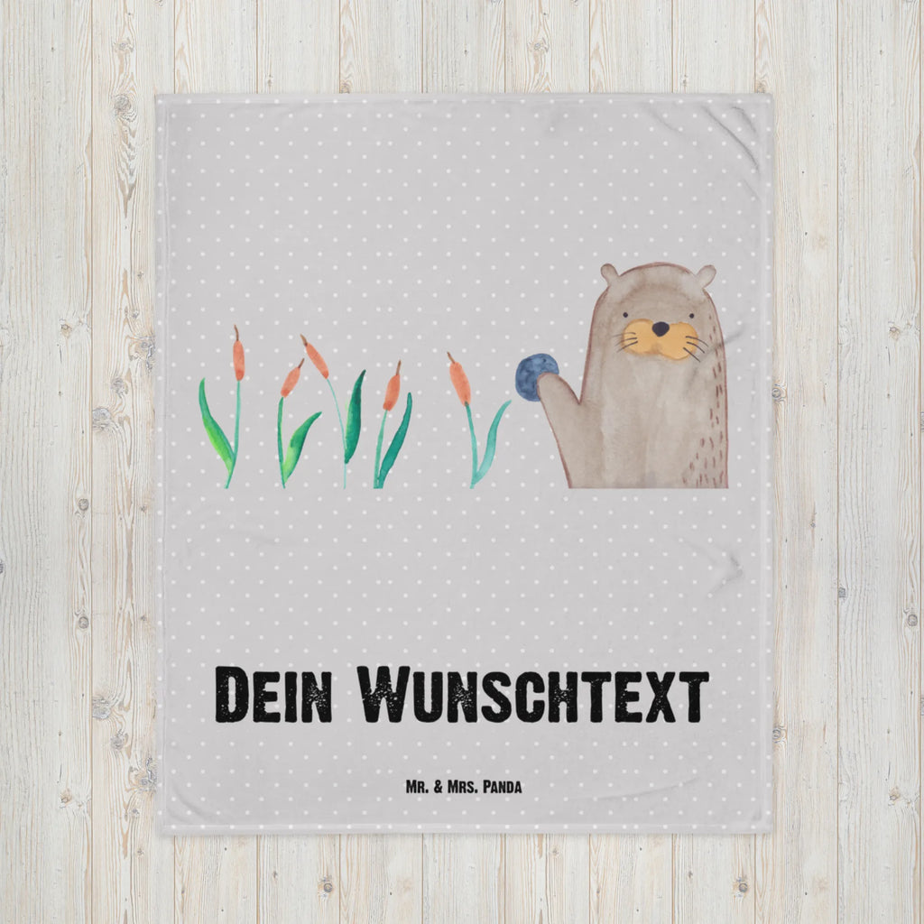 Kocyk dla niemowląt z imieniem wydra kamień Kuna, wydra, morska wydra