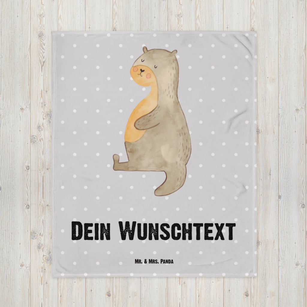 Kocyk dla niemowląt z imieniem wydra brzuch Kuna, wydra, morska wydra