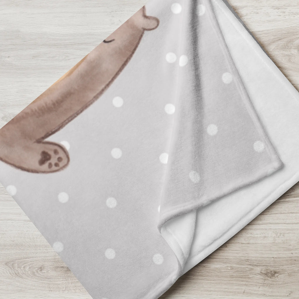 Kocyk dla niemowląt z imieniem wydra Przytulić Kuna, wydra, morska wydra