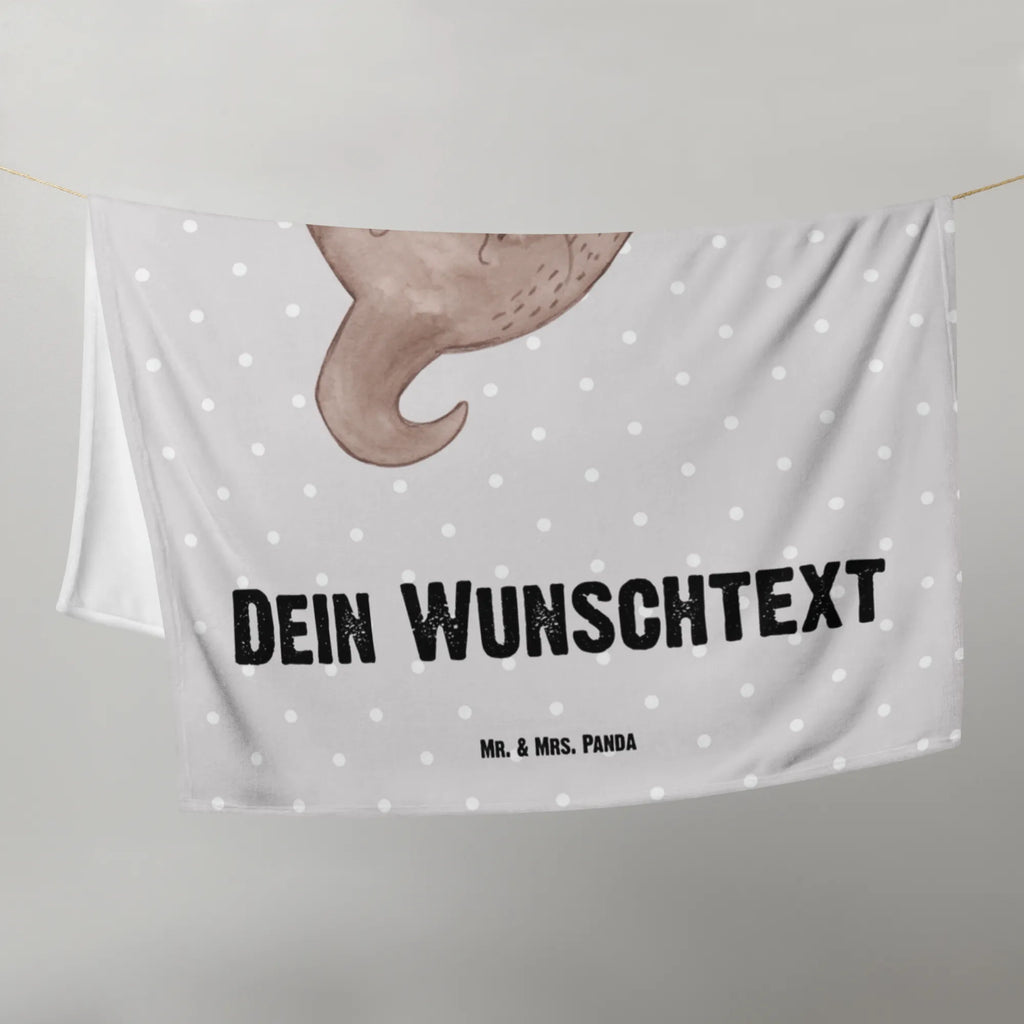 Kocyk dla niemowląt z imieniem wydra Przytulić Kuna, wydra, morska wydra