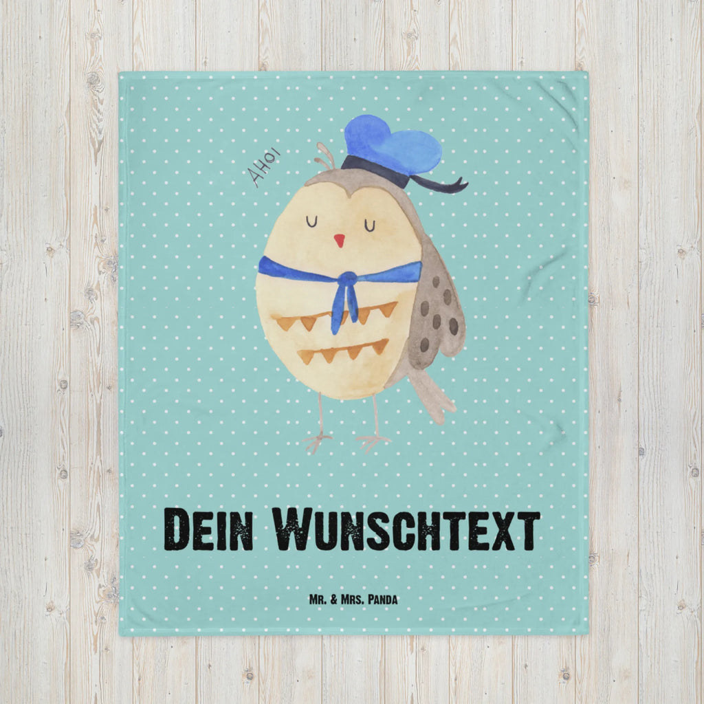 Kocyk dla niemowląt z imieniem sowa Marynarz Sowa