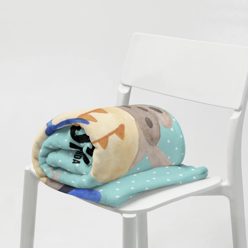 Kocyk dla niemowląt z imieniem sowa Marynarz Sowa