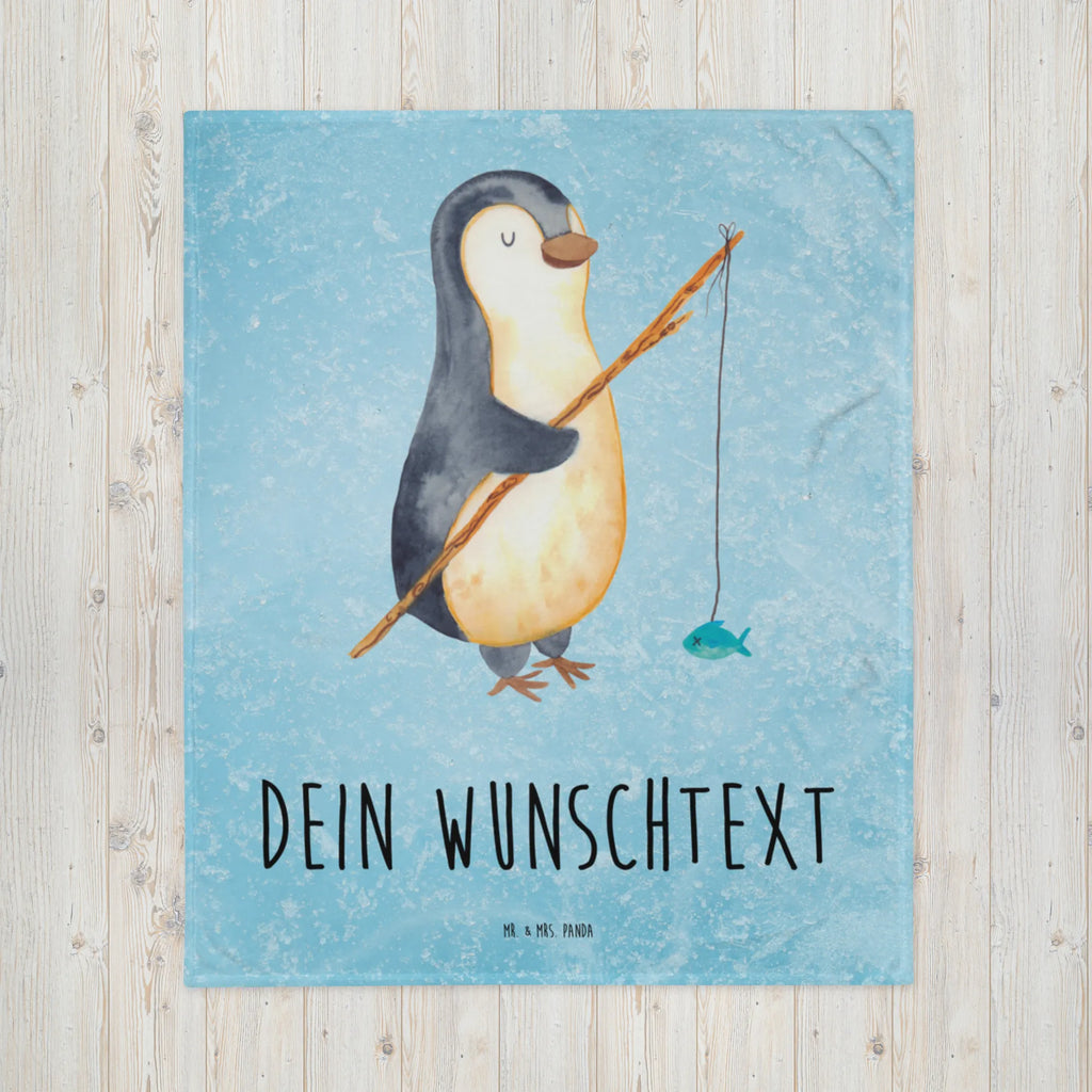 Kocyk dla niemowląt z imieniem Pingwin Wędkarz Pinguin