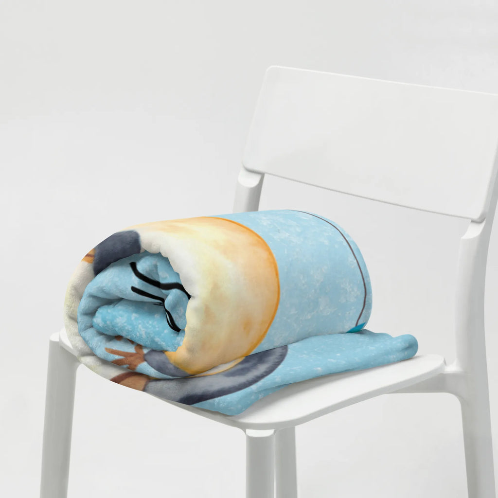 Kocyk dla niemowląt z imieniem Pingwin Wędkarz Pinguin