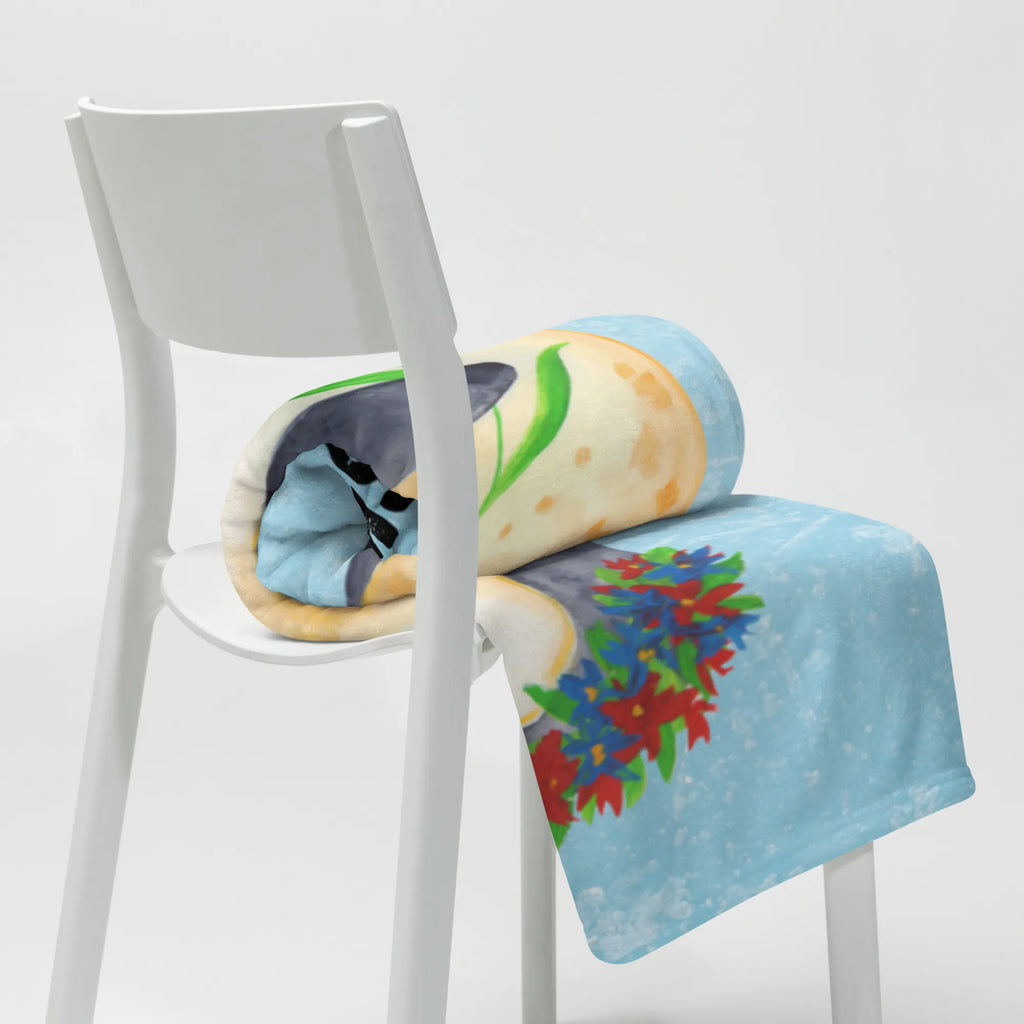 Baby blanket with name Penguin Flower Penguin, North Pole, Winter, Penguins, goals, wishes, wreath of flowers, universe, lovesickness, motivation, gift idea, life, love of life, goals in life, penguins