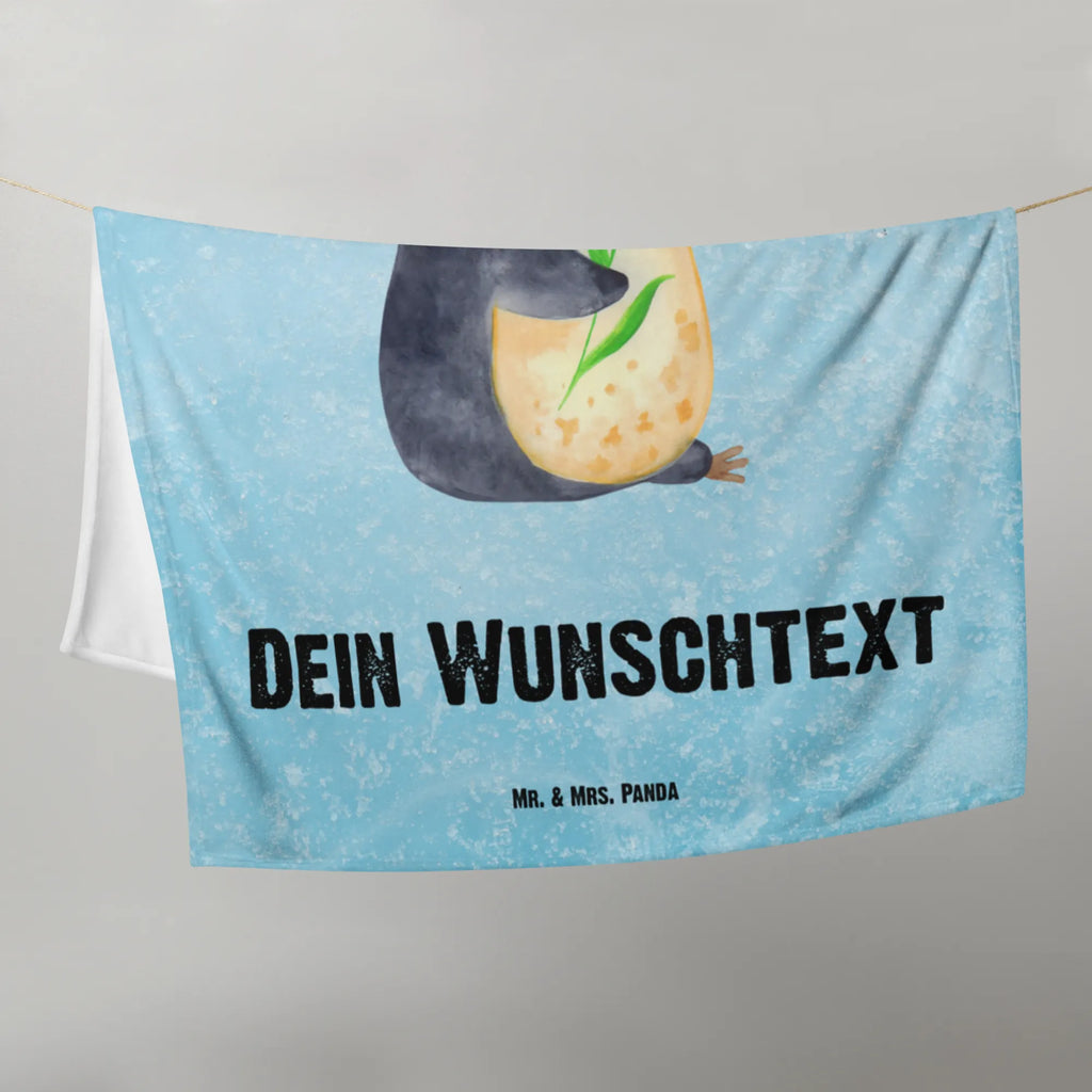 Baby blanket with name Penguin Flower Penguin, North Pole, Winter, Penguins, goals, wishes, wreath of flowers, universe, lovesickness, motivation, gift idea, life, love of life, goals in life, penguins