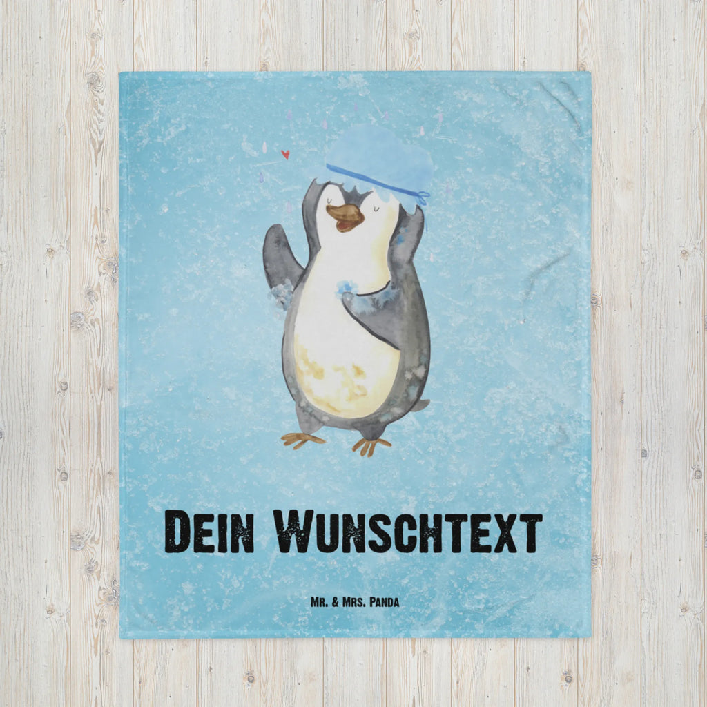 Baby blanket with name Penguin have a shower Penguin, North Pole, Winter, Penguins, being happy, life motto, shower, motivation, new start, new beginning, penguins