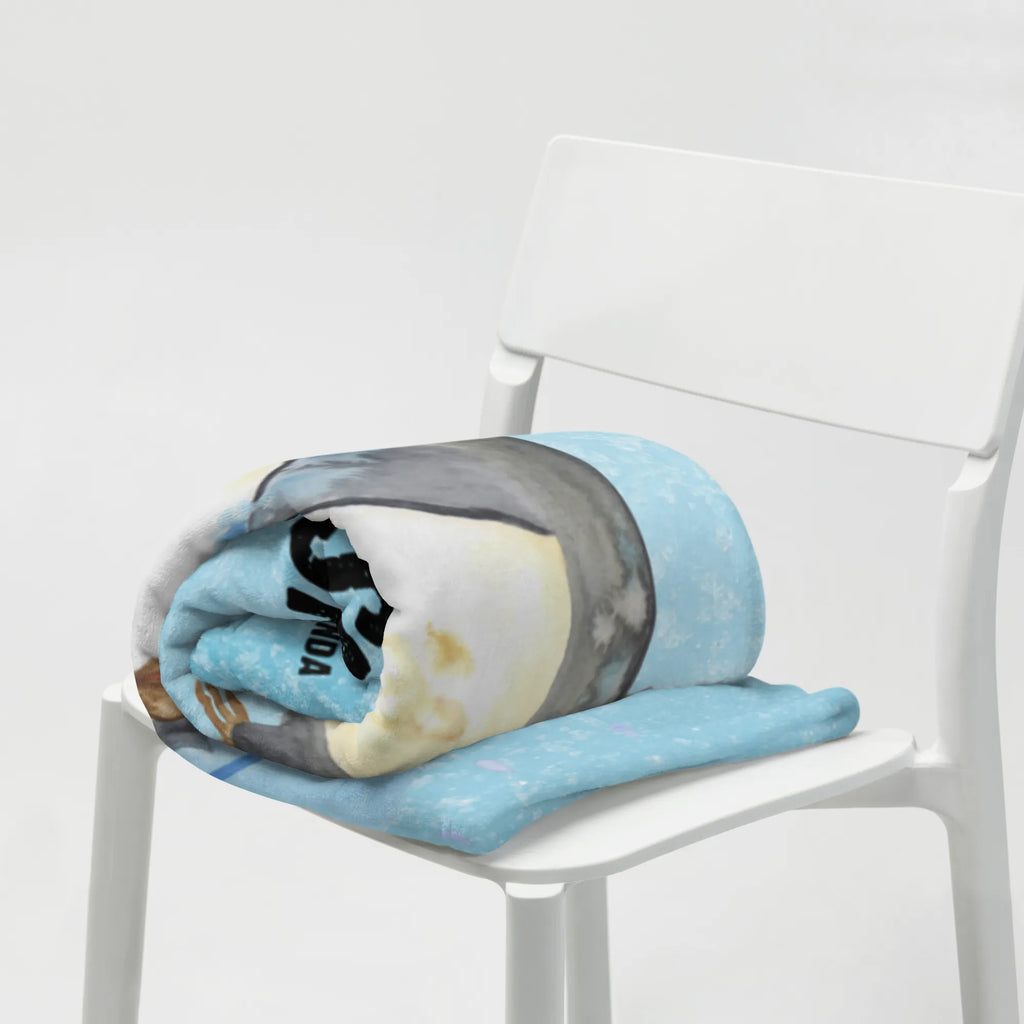 Baby blanket with name Penguin have a shower Penguin, North Pole, Winter, Penguins, being happy, life motto, shower, motivation, new start, new beginning, penguins