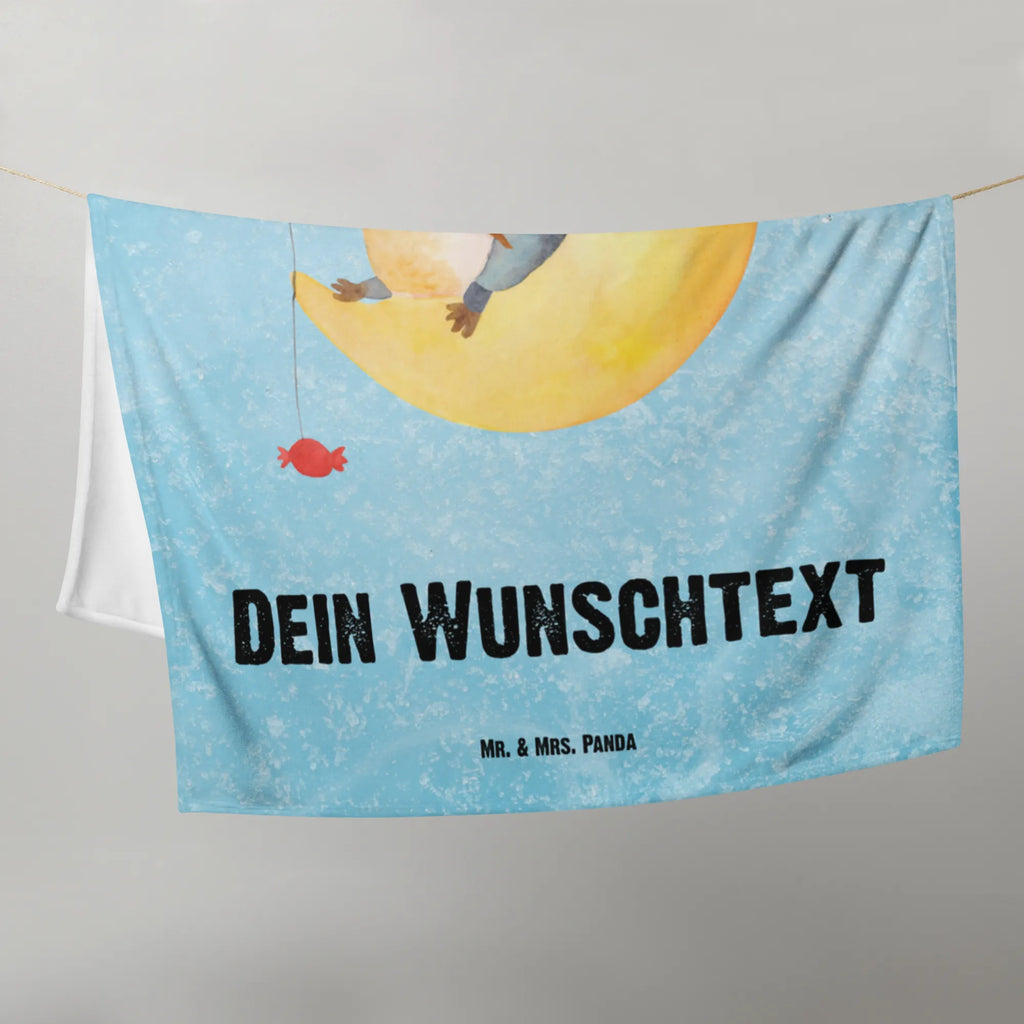 Baby blanket with name Penguin moon Penguin, North Pole, Winter, Penguins, falling asleep, bedroom, penguins, saying, sleep, guest room, insomnia, night's rest