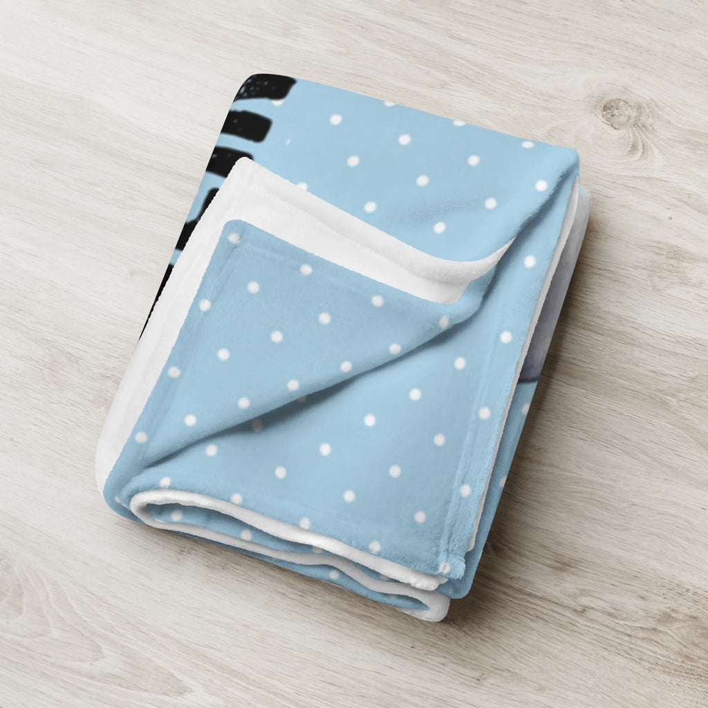 Baby blanket with name Penguin with child Family, Father's Day, Mother's Day, brother, sister, Mom, Dad, Birthday, Mommy, Mummy, Mother, Gift