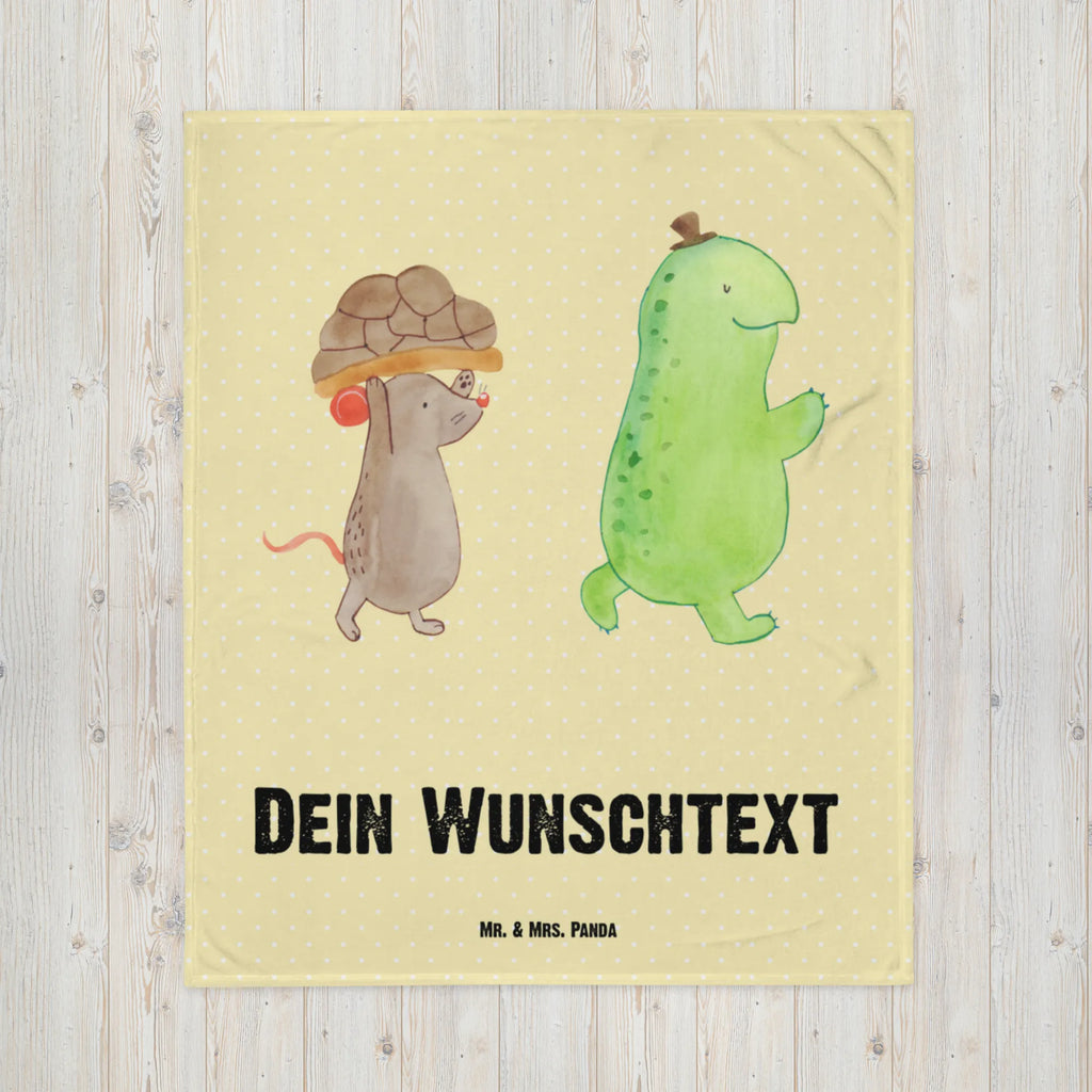 Kocyk dla niemowląt z imieniem żółw mysz Skałka