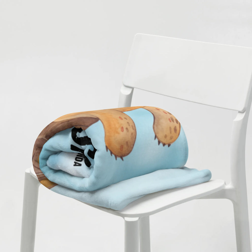 Kocyk dla niemowląt z imieniem Żółw maszerować Zwierzeta morskie, Morze, Wakacje