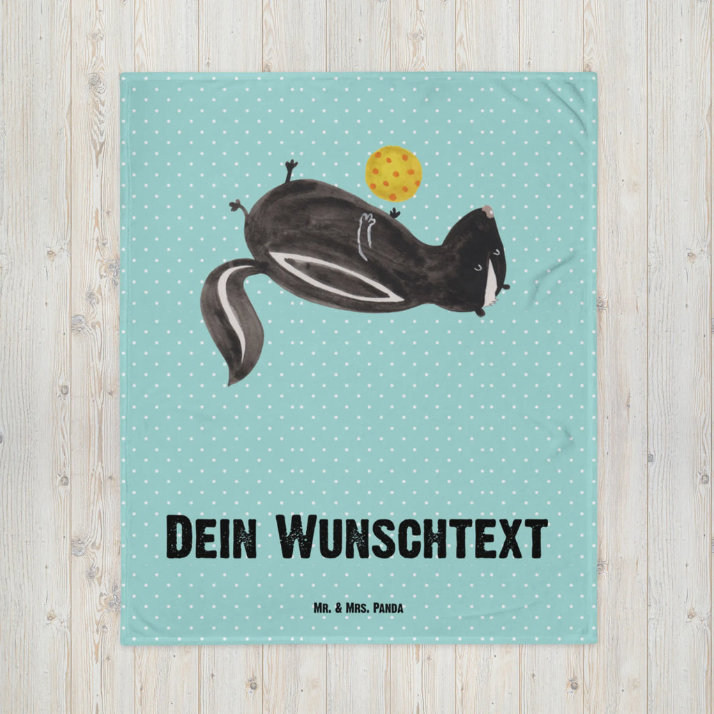 Baby blanket with name skunk ball Skunk, stinker, stinky, wisdom, skunk, playful, predator, wild animal