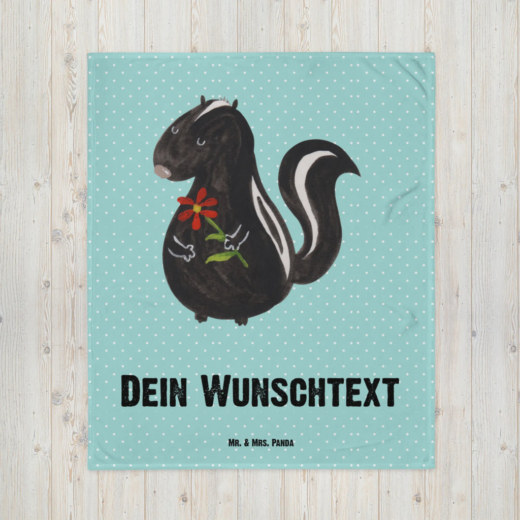 Baby blanket with name skunk flower Skunk, wild animal, dreamy, stinker, skunk, predator, dreams, daydreamer, stink