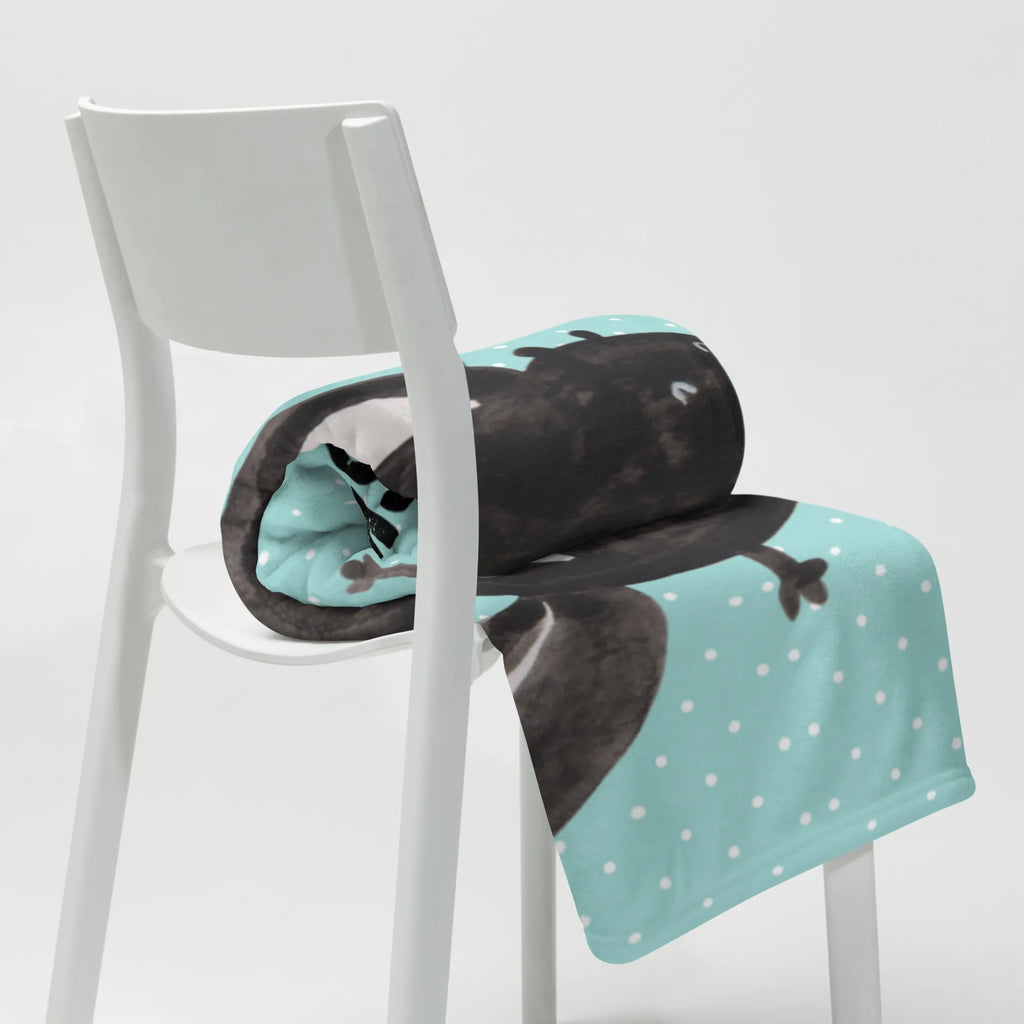 Baby blanket with name skunk handstand Skunk, stink, skunk, predator, playground, wild animal, playful, child