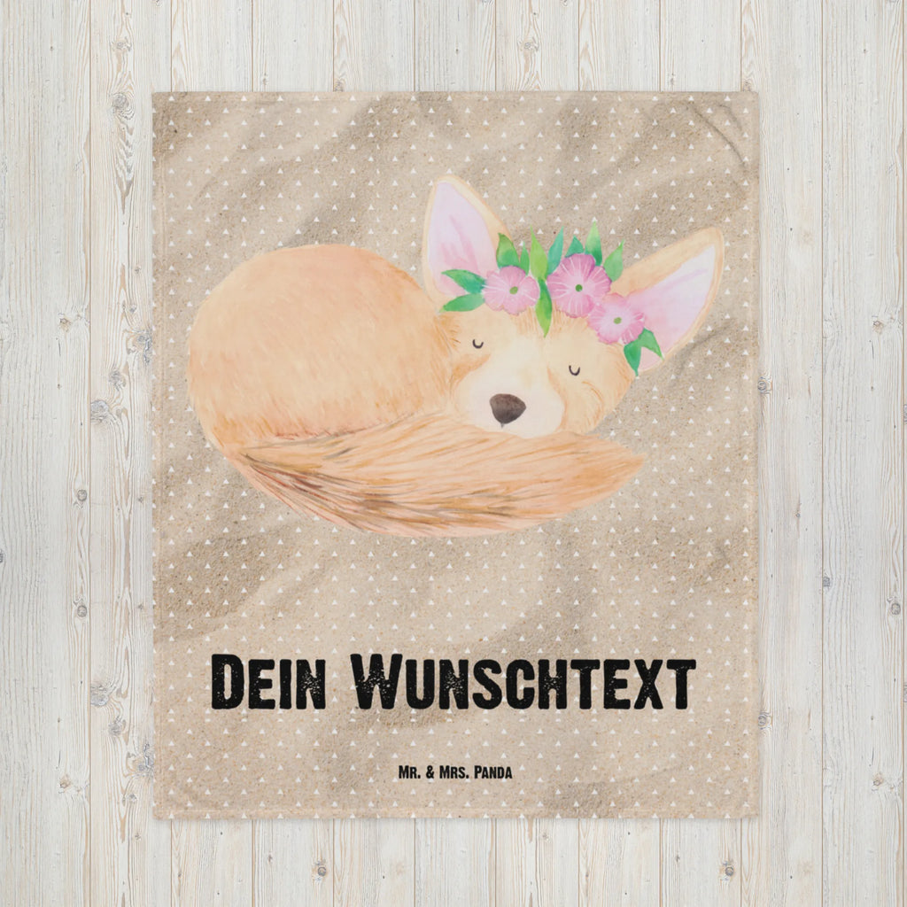 Baby blanket with name desert fox Flower Africa, flowers, desert, happy, desert fox, wreath of flowers