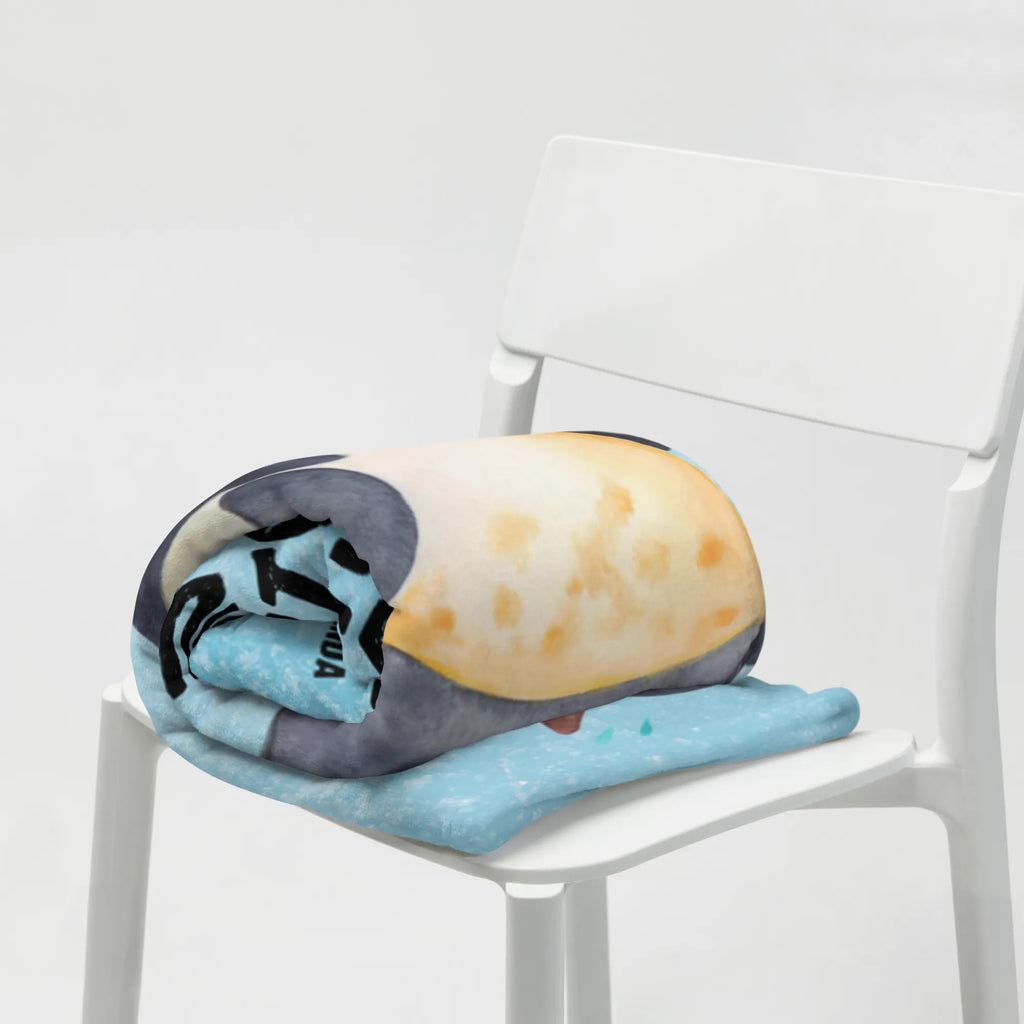 Baby blanket Penguin Laugh Geschenk Geburt, Babygeschenk, Krabbeldecke, Babydecke, Babyecke Kuscheldecke, Pinguin, lustiger Spruch, Humor, Optimismus, Fröhlichkeit, Fröhlich, Pinguine, Lachen
