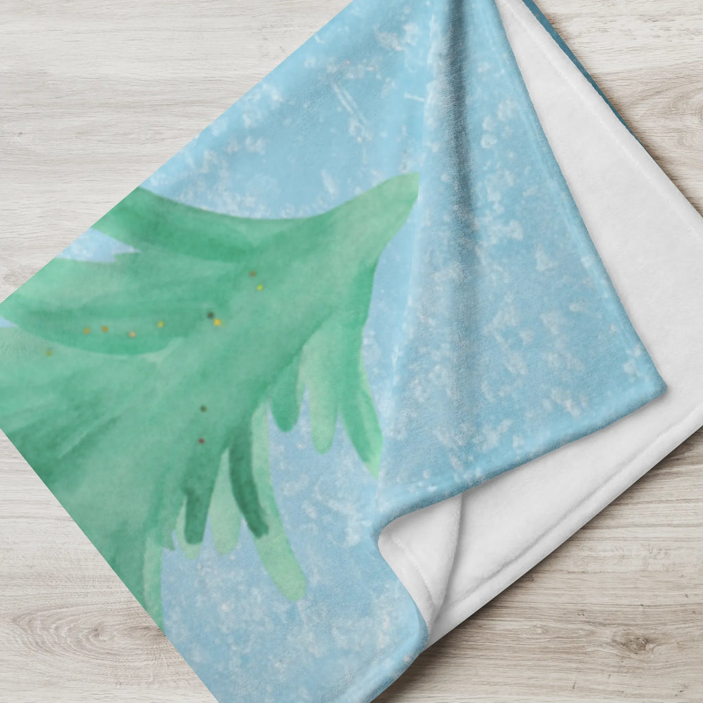 Kocyk dla niemowląt lis Choinka Zima, Boże Narodzenie, dekoracje świąteczne, Mikołaj, Adwent, Wigilia, zimowy motyw