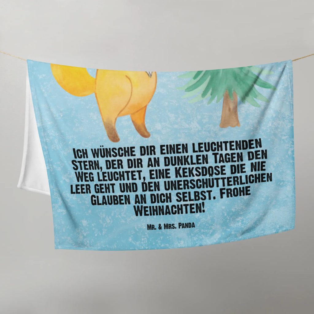 Kocyk dla niemowląt lis Choinka Zima, Boże Narodzenie, dekoracje świąteczne, Mikołaj, Adwent, Wigilia, zimowy motyw