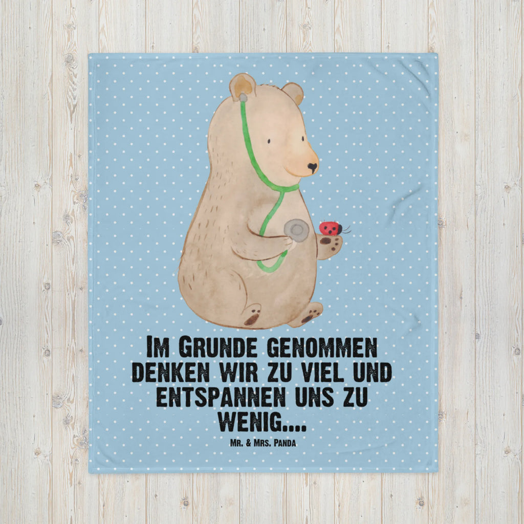Kocyk dla niemowląt niedźwiedź lekarz Babygeschenk, Babyecke Kuscheldecke, Babydecke, Krabbeldecke, Geschenk Geburt, Bär, Teddy, Teddybär, Professor, Ärztin, Doktorin, Arzt, Professorin, Doktor