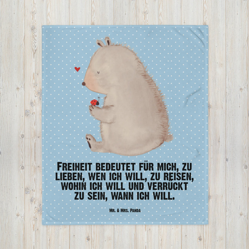Kocyk dla niemowląt niedźwiedź biedronka Babydecke, Babygeschenk, Geschenk Geburt, Krabbeldecke, Babyecke Kuscheldecke, Bär, Teddy, Teddybär, Marienkäfer, Das Leben ist schön, Liebe, Motivation, Freiheit