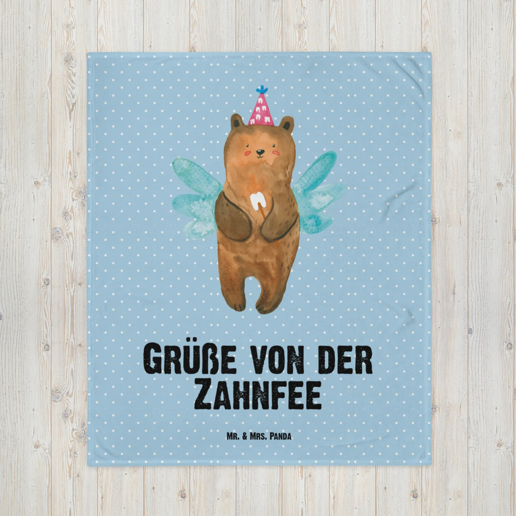 Kocyk dla niemowląt niedźwiedź Wróżka zębów Babydecke, Babygeschenk, Babyecke Kuscheldecke, Krabbeldecke, Geschenk Geburt, Bär, Teddy, Teddybär, Zahnfee, Milchzahn, Erster Zahn, Fee