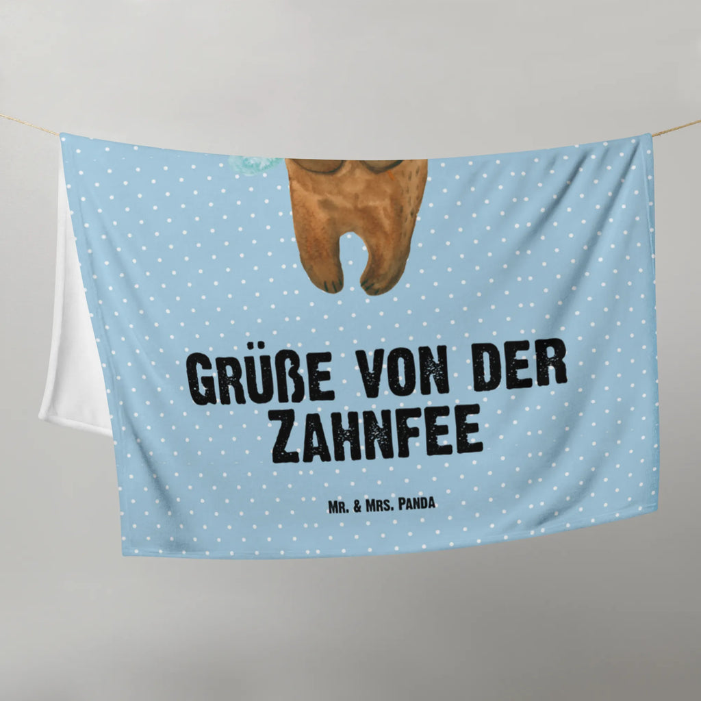Kocyk dla niemowląt niedźwiedź Wróżka zębów Babydecke, Babygeschenk, Babyecke Kuscheldecke, Krabbeldecke, Geschenk Geburt, Bär, Teddy, Teddybär, Zahnfee, Milchzahn, Erster Zahn, Fee