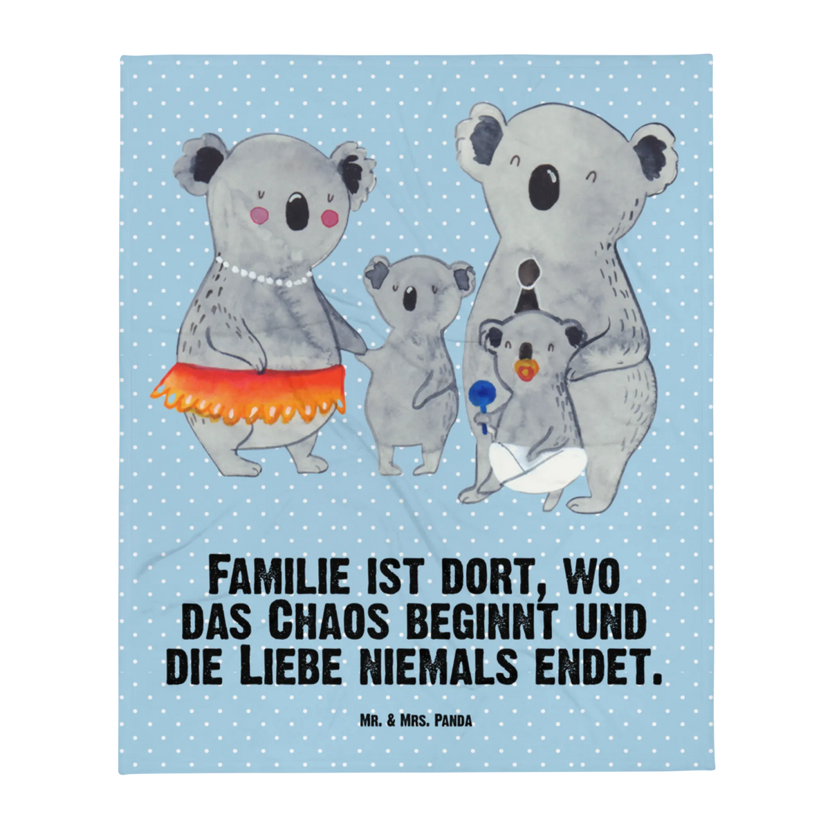 Kocyk dla niemowląt Rodzina koali Babybettdecke, Erstlingsdecke, Schmusedecke, Schlummerdecke, Plaid, Babydecke, Kuschelplaid, Fleecedecke, Kinderwagendecke, Kinderdecke, Vatertag, Bruder, Papa, Schwester, Muttertag, Familie, Opa, Mama, Oma, Familienleben, Koala, Geschwister, Kinder, Family, Koalas