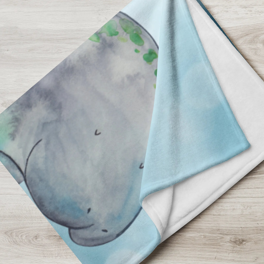 Baby blanket manatee Relax Krabbeldecke, Babygeschenk, Babyecke Kuscheldecke, Babydecke, Geschenk Geburt, Meerestiere, Meer, Urlaub, Diätwahn, Diät, Abnehmen, Seekuh, Süßigkeiten, Essen, Seekühe, Zucker