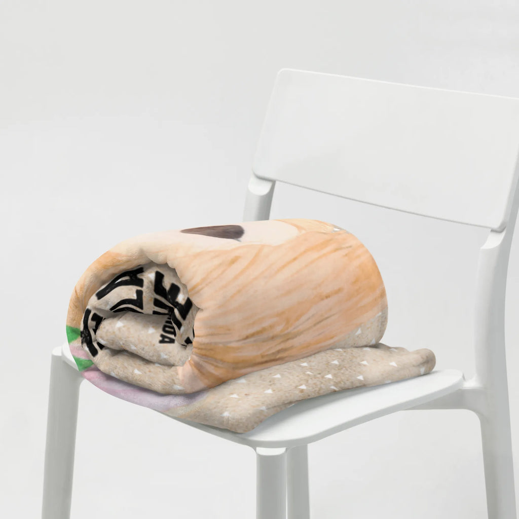 Kocyk dla niemowląt lis pustynny kwiaty Babydecke, Geschenk Geburt, Krabbeldecke, Babyecke Kuscheldecke, Babygeschenk, Afrika, Wildtiere, Blumen, Blumenkranz, Wüste, Glücklich, Wüstenfuchs