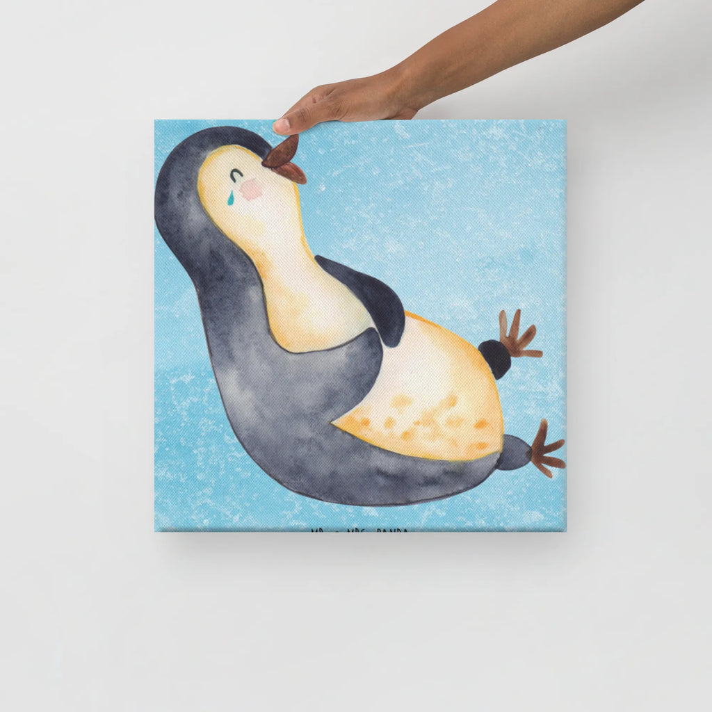 Canvas picture pingwin Śmiech Leinwand, Kunstdruck, Wanddeko, Bild, Dekoration, Pinguin, Lachen, Pinguine, lustiger Spruch, Fröhlich, Humor, Optimismus, Fröhlichkeit