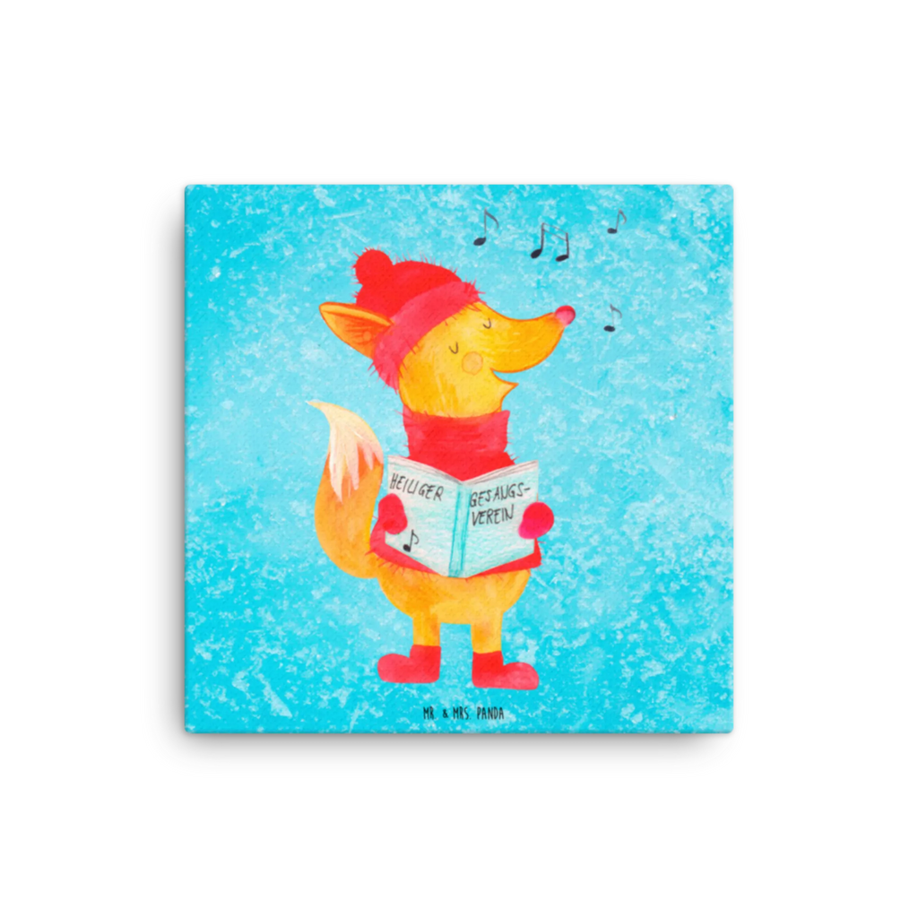 Canvas picture Fox Singer Kunstdruck, Leinwand, Weihnachtsdeko, Winter, Nikolaus, Advent, Heiligabend, Wintermotiv, Weihnachten, Singen, Füchse, Weihnachtslieder, Sänger, Geschenk Sänger, Fuchs