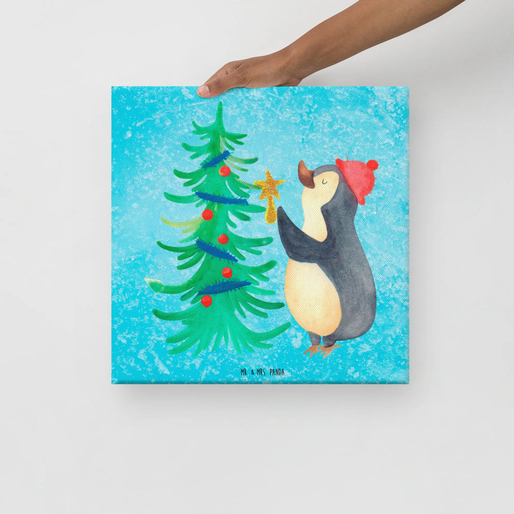 Canvas picture penguin Christmas tree Kunstdruck, Leinwand, Weihnachtsdeko, Winter, Nikolaus, Advent, Heiligabend, Wintermotiv, Weihnachten, Pinguin