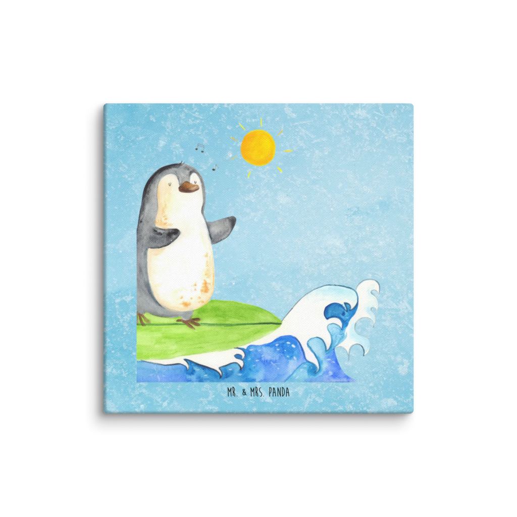 Canvas picture Penguin surfer Kunstdruck, Leinwand, Pinguin, Portugal, Surfer, Urlaub, Wellen Reiten, Surfen, Hawaii, Wellen, Pinguine