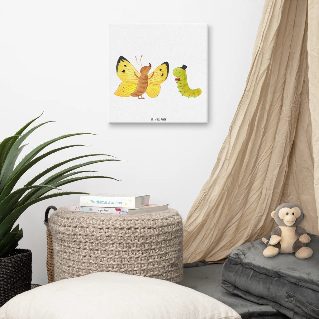 Canvas picture Caterpillar butterfly Kunstdruck, Bild, Leinwand, Wanddeko, Dekoration, Tiermotive, Gute Laune, lustige Sprüche, Tiere, Hütchen, Entwicklung, Zitronenfalter, Kokon, Schmetterling, Hut, Erwachsen werden, Raupe, Aufwachsen, Schönheit