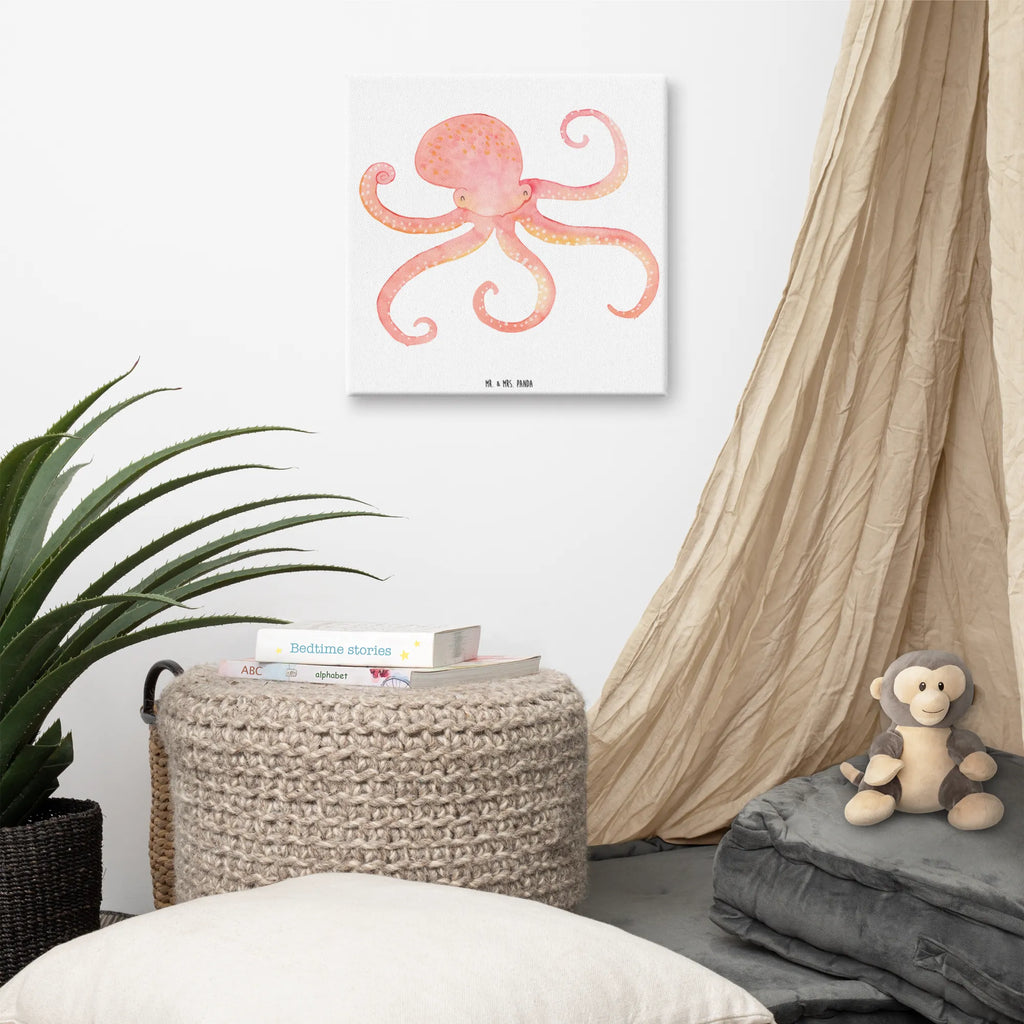 Canvas picture Squid Leinwand, Dekoration, Wanddeko, Bild, Kunstdruck, Tiermotive, Gute Laune, lustige Sprüche, Tiere, Tintenfisch, Meerestier, Meer, Arme, Wasser, Ozean, Krake