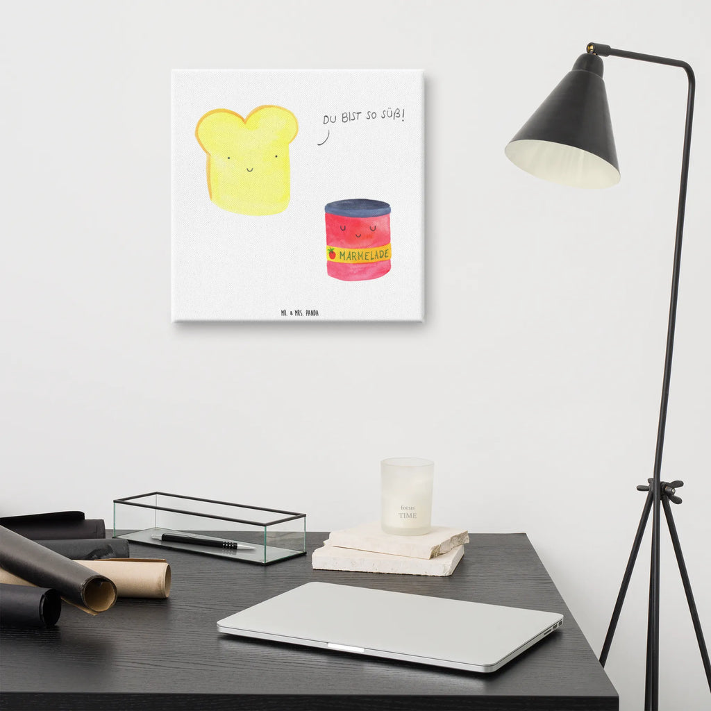 Leinwand Bild Toast & Marmelade Wanddeko, Bild, Leinwand, Kunstdruck, Dekoration, Tiermotive, Gute Laune, lustige Sprüche, Tiere, Brot, Küche Deko, Marmelade, Toast, Frühstück Einladung, süße Postkarte, süß, Toastbrot, Dreamteam, Küche Spruch