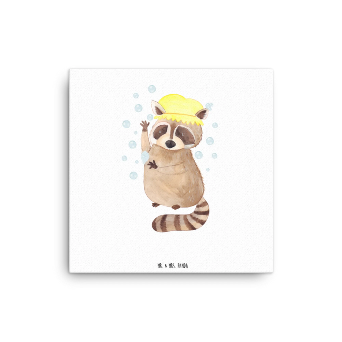 Leinwand Bild Waschbär Kunstdruck, Leinwand, Lustige Sprüche, Tiere, Tiermotive, Gute Laune, Plan, Tagträumen, Fröhlich, Waschbär, Seifenblasen, Waschen