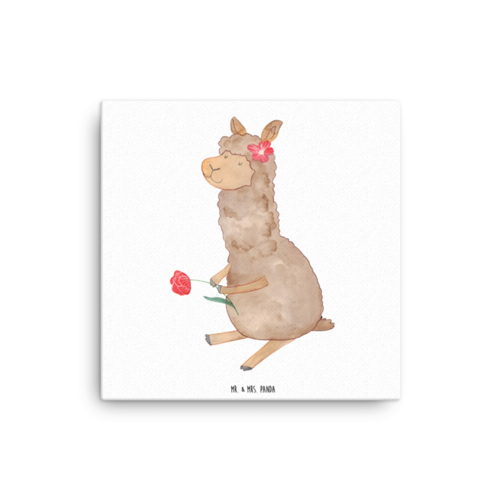 Leinwand Bild Alpaka Blume Kunstdruck, Leinwand, Lama, Alpaka, Alpaka Witz, Alpaka Spruch, Blume, Lamas, Alpaka Geschenk, Alpaka Dekoration, Alpaka Zitat, Motiv Alpaka, Alpaka Dekor