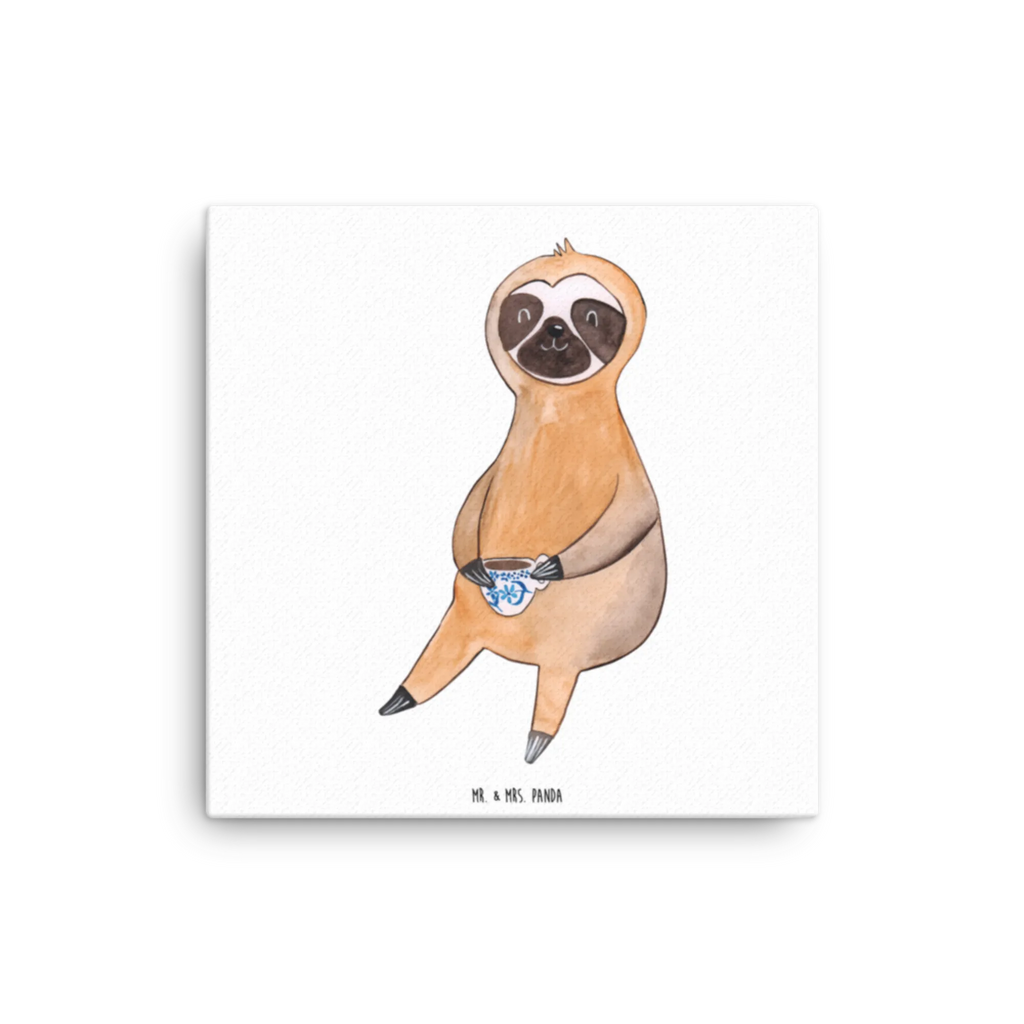 Canvas picture sloth Coffee Dekoration, Kunstdruck, Wanddeko, Leinwand, Bild, Faultier, Faultier Geschenk, Faultier Deko, Kaffeegetränk, Coffee, Lieblingstier, Kaffeetasse, erster Kaffee, Morgenmuffel, Frühaufsteher, Genießer, Faultiere, faul, Kaffee