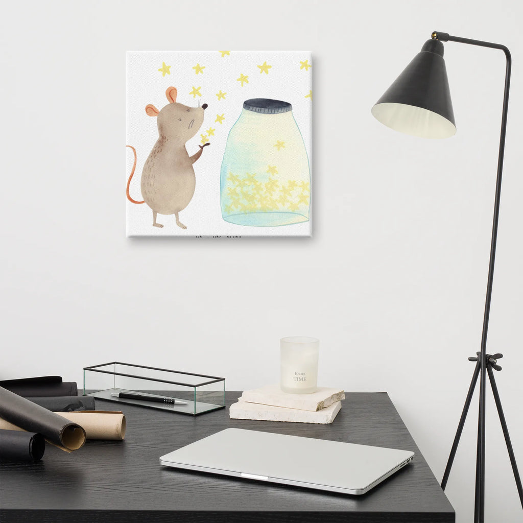 Canvas picture Mouse Stars Leinwand, Dekoration, Wanddeko, Bild, Kunstdruck, Tiermotive, Gute Laune, lustige Sprüche, Tiere, Wunsch, Träume, Geburt, Maus, Taufe, Geburtstag, Schwangerschaft, erstes Kind, Sterne, Kindergeburtstag, Hoffnung, Kind, Taufgeschenk